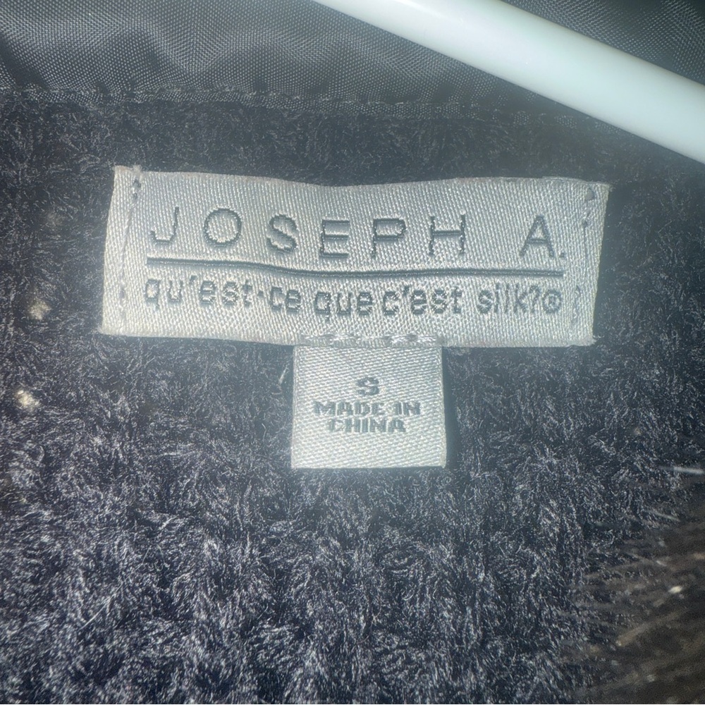 Joseph A Faux Fur Longline Vest Size S Womens Wine Chevron - Picture 7 of 7